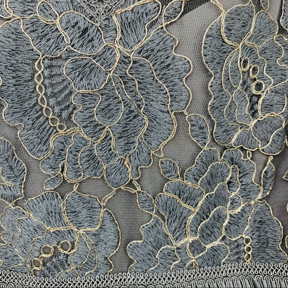 Tadashi Shoji Dress Metallic Lace‎ Sz 10 - Picture 9 of 9